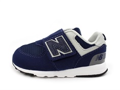 New Balance navy/white 574 sneaker (bred)